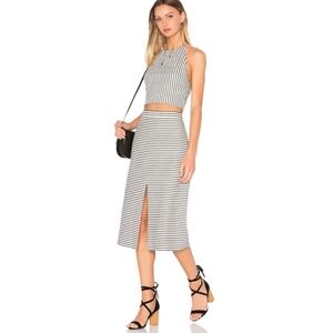 Alice And Olivia Sriped Black and White Women's Skirt